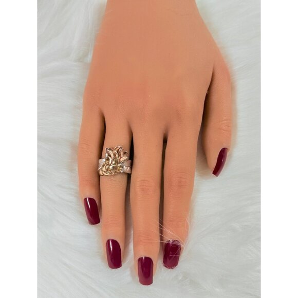 925 Tulip Flower Ring - Picture 9 of 9